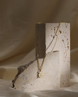 OLD ENGLISH INITIAL NECKLACE WITH CURB CHAIN