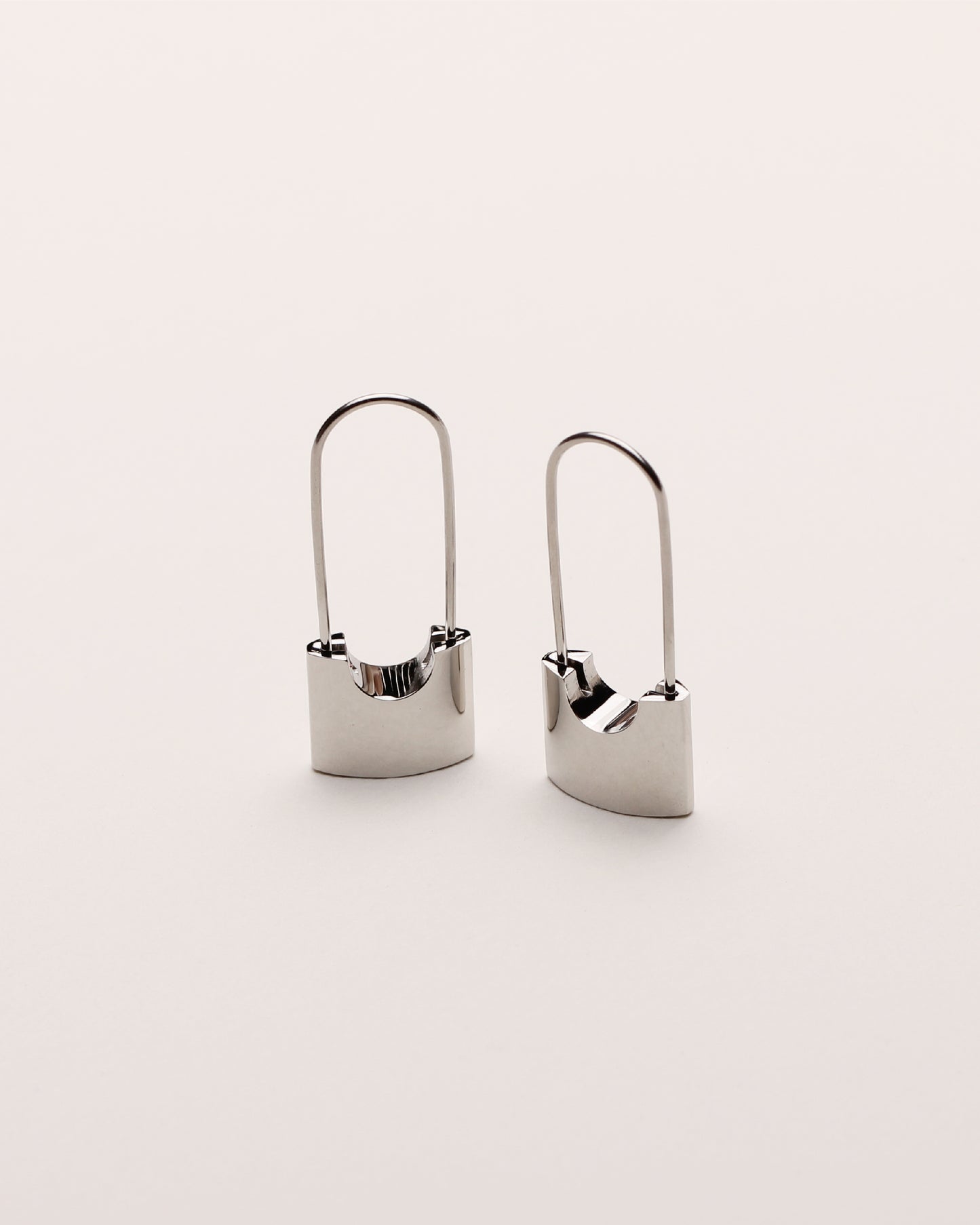 ZINNIA PADLOCK HOOP EARRINGS