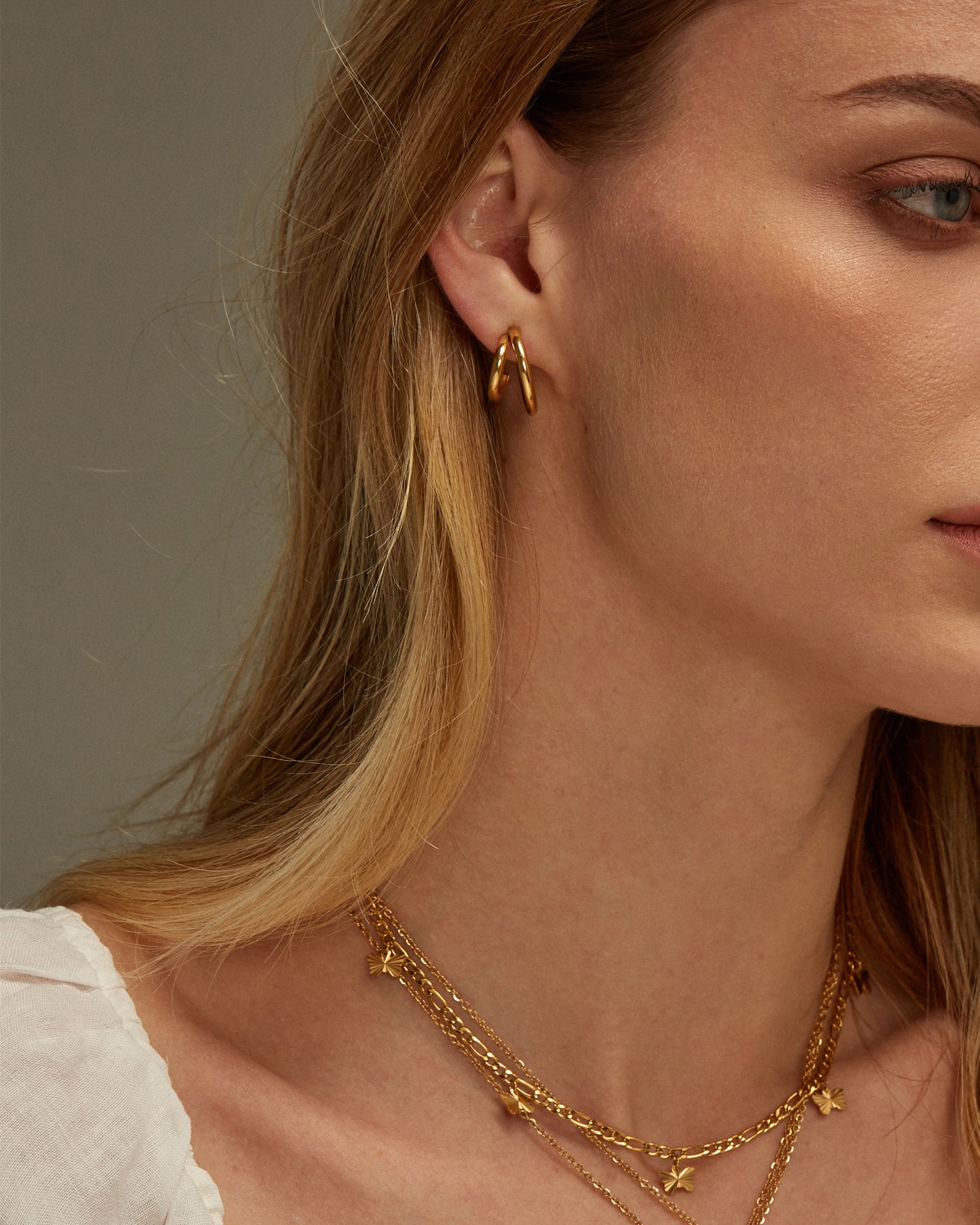 SYDNEY DOUBLE HUGGIE EARRINGS