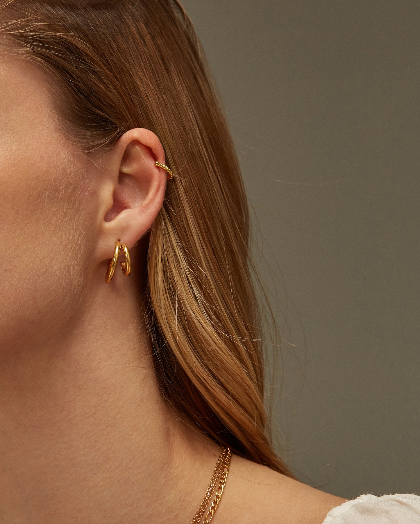 SYDNEY DOUBLE HUGGIE EARRINGS