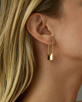 ZINNIA PADLOCK HOOP EARRINGS