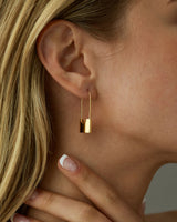 ZINNIA PADLOCK HOOP EARRINGS