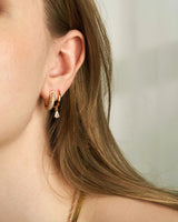 CICI CUBIC DANGLE HOOPS