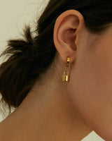 KYLIE PADLOCK HOOP EARRINGS