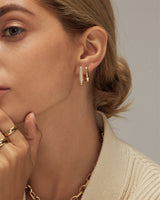 LENNON CZ DOUBLE RECTANGLE HOOPS