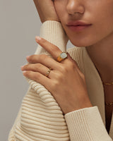 LONA PEARL SHELL SIGNET RING
