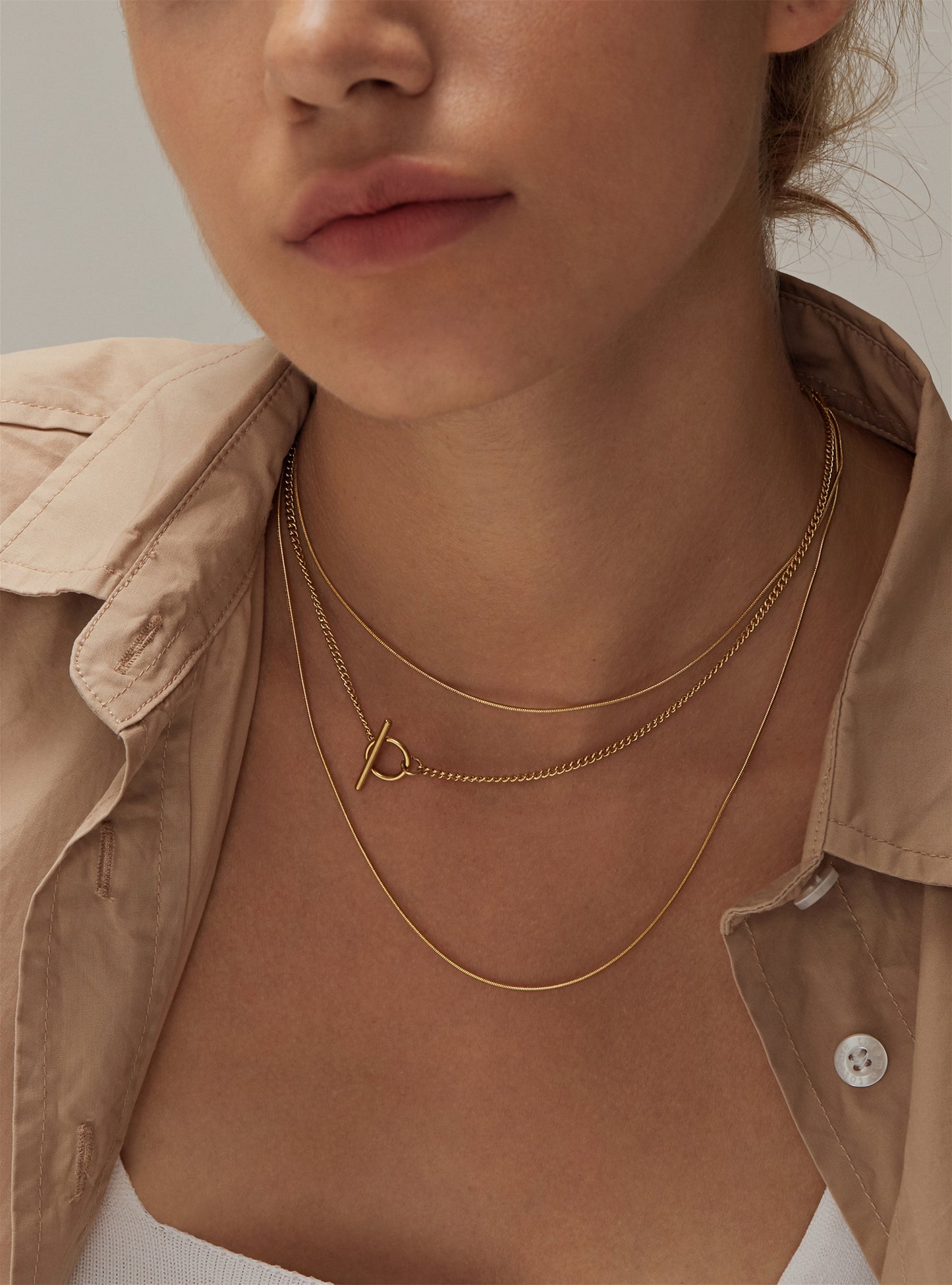 TILA DOUBLE HERRINGBONE NECKLACE