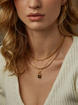 BAYA SQUARE HERRINGBONE NECKLACE