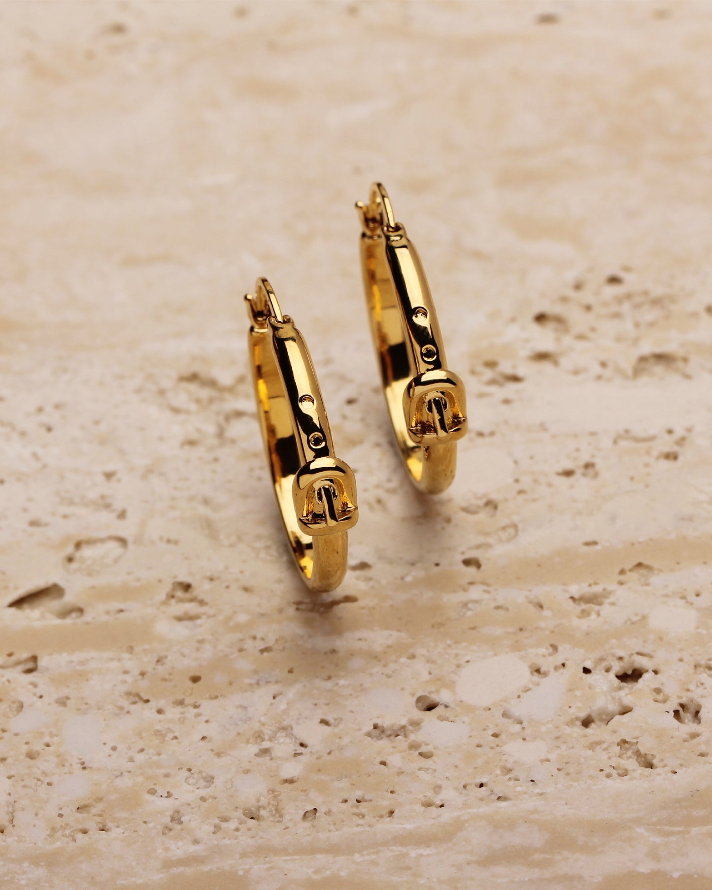 IVY BUCKLE HOOP EARRINGS