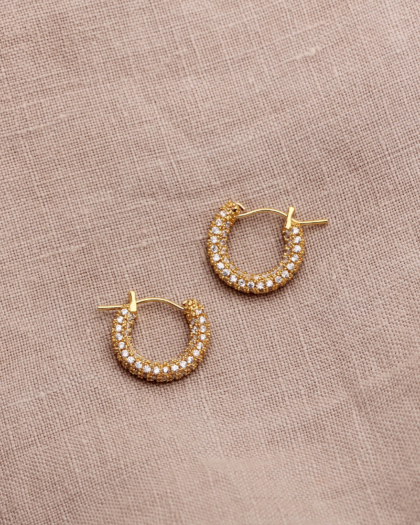 LUCIA CUBIC PAVE HOOPS