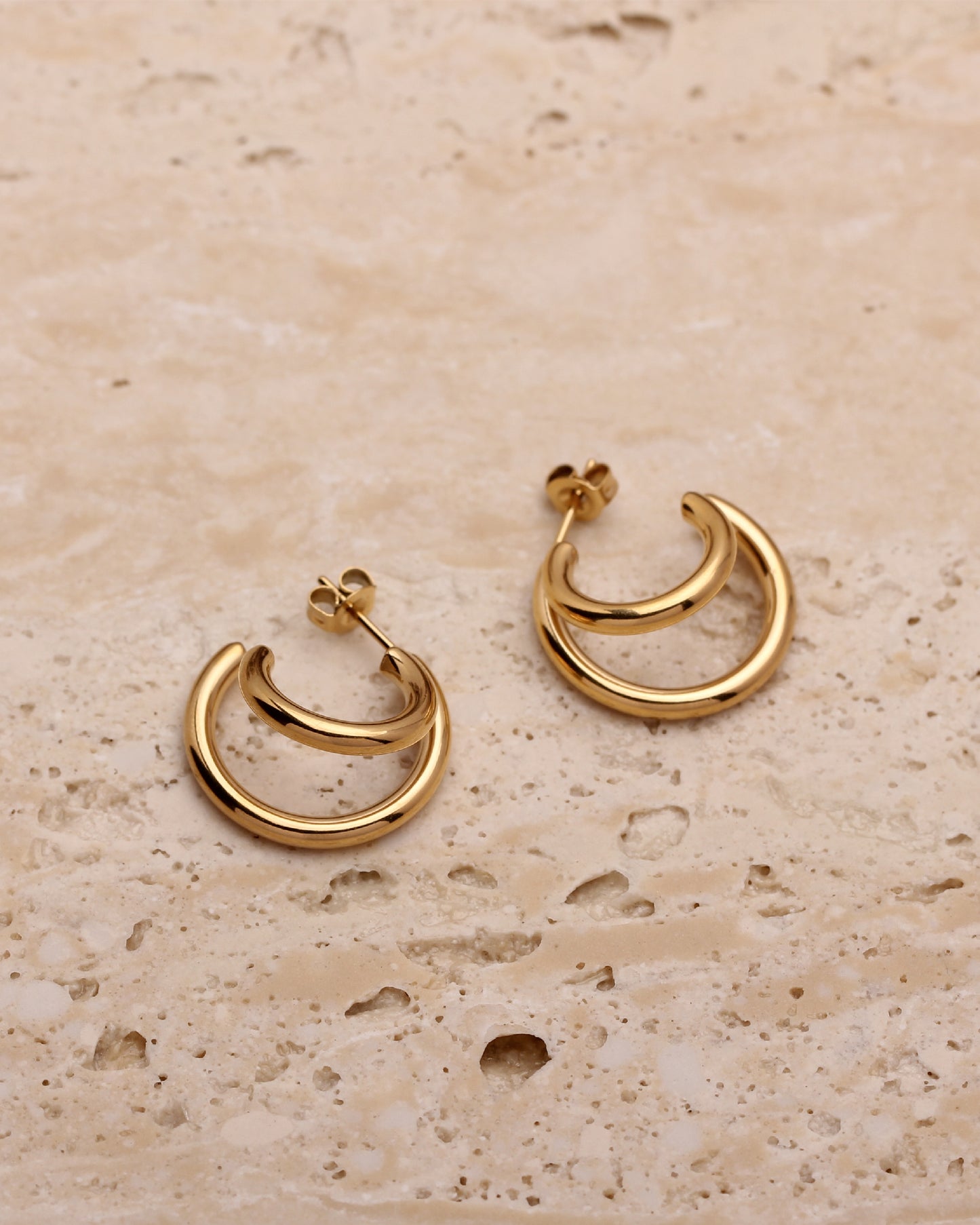 SYDNEY DOUBLE HUGGIE EARRINGS