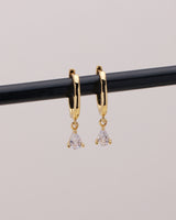 CICI CUBIC DANGLE HOOPS