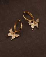 TILLIE BUTTERFLY HOOP EARRINGS