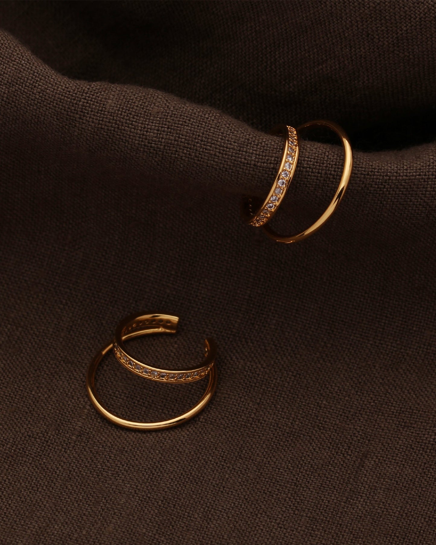 CINY CUBIC DOUBLE EAR CUFF