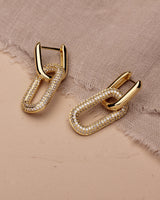 LENNON CZ DOUBLE RECTANGLE HOOPS