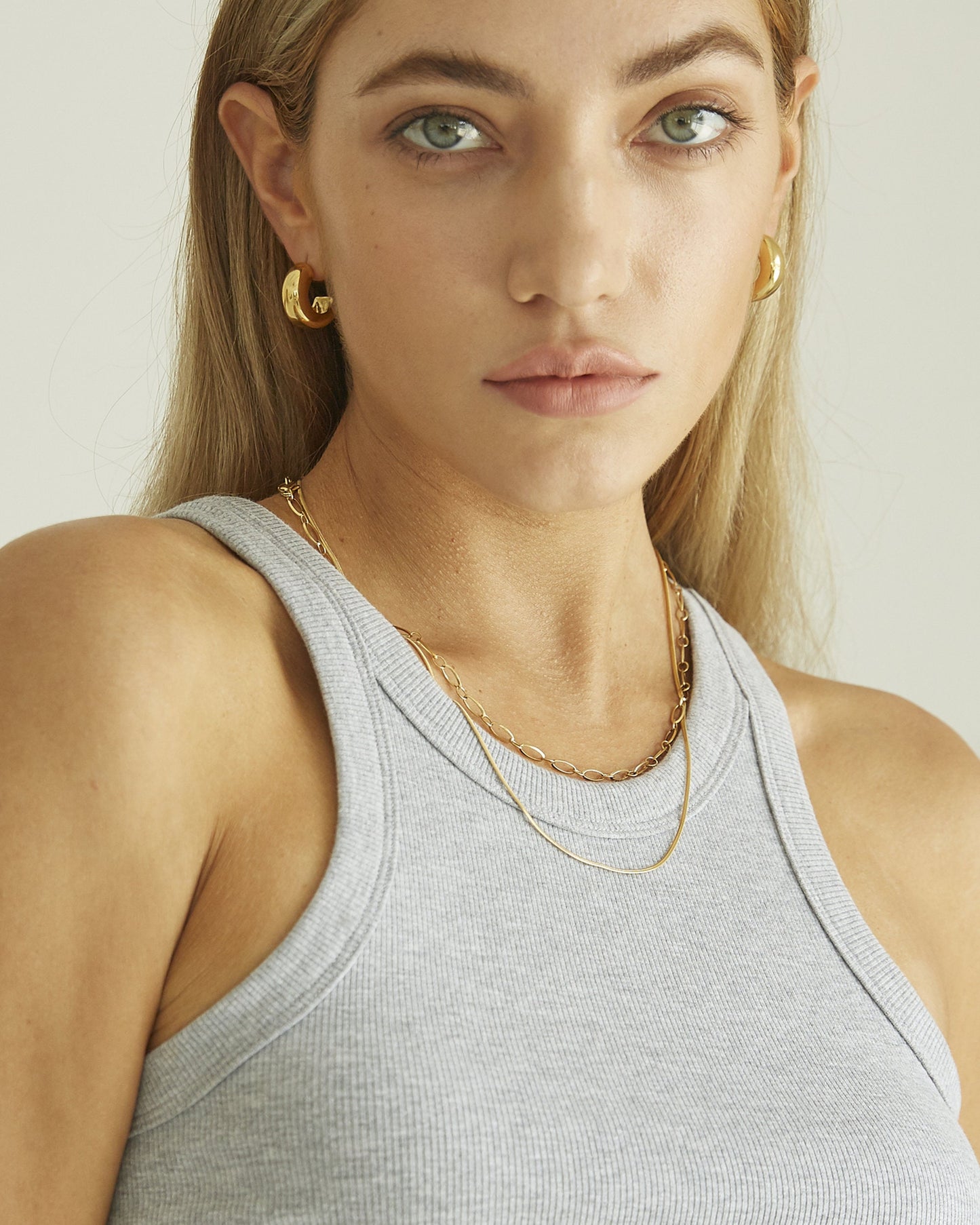 KAJA THIN HERRINGBONE NECKLACE