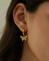 TILLIE BUTTERFLY HOOP EARRINGS