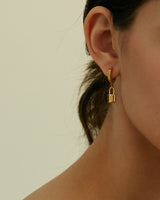 KYLIE PADLOCK HOOP EARRINGS