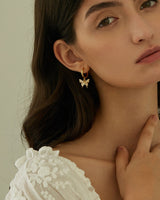 TILLIE BUTTERFLY HOOP EARRINGS