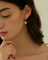 TILLIE BUTTERFLY HOOP EARRINGS