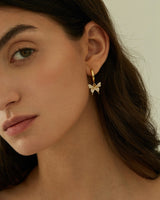 TILLIE BUTTERFLY HOOP EARRINGS