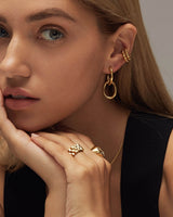 LAILA DOUBLE HOOP STUDS