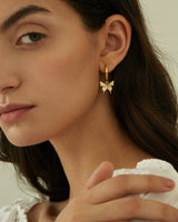 TILLIE BUTTERFLY HOOP EARRINGS