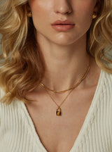 BAYA SQUARE HERRINGBONE NECKLACE