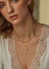 BAYA SQUARE HERRINGBONE NECKLACE