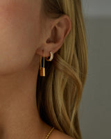 ZINNIA PADLOCK HOOP EARRINGS