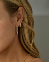 ZINNIA PADLOCK HOOP EARRINGS