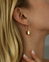 ZINNIA PADLOCK HOOP EARRINGS