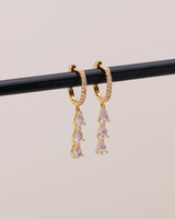 CICI CUBIC DANGLE HOOPS