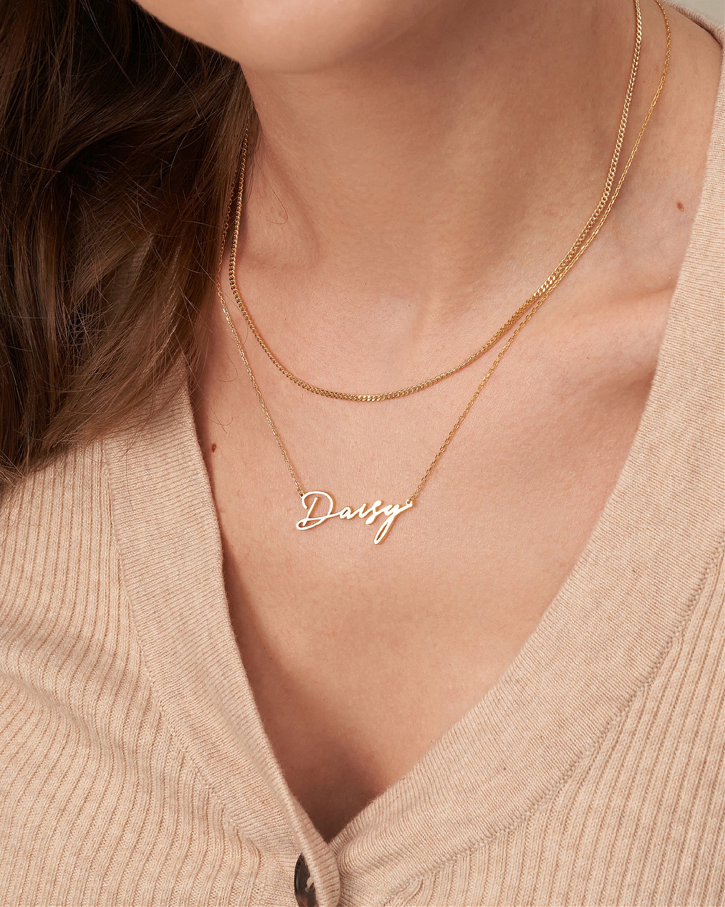 POLLY SCRIPT NAME NECKLACE