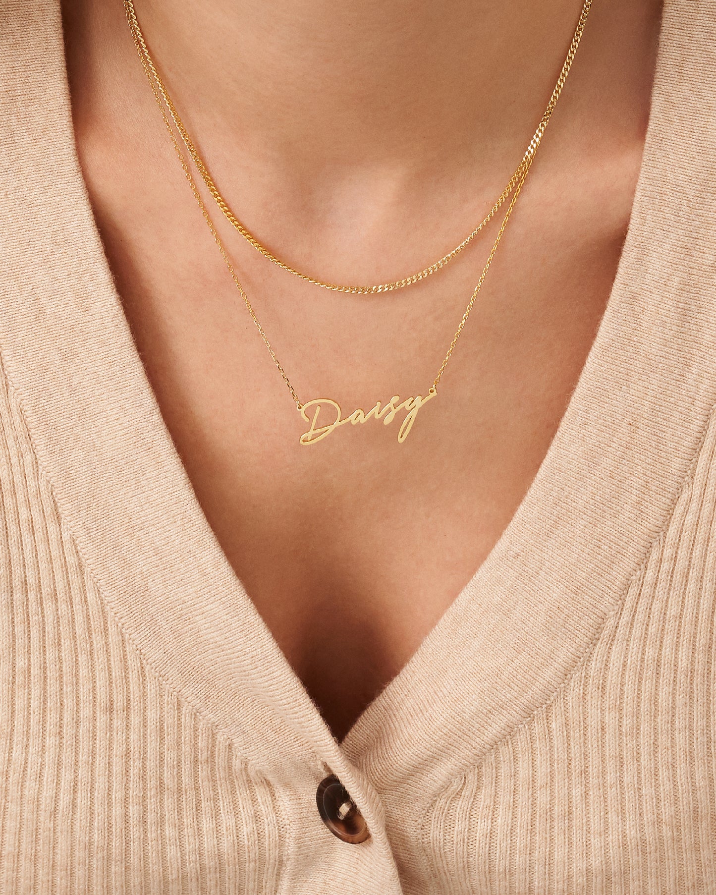 ALIDA CURB CHAIN NECKLACE