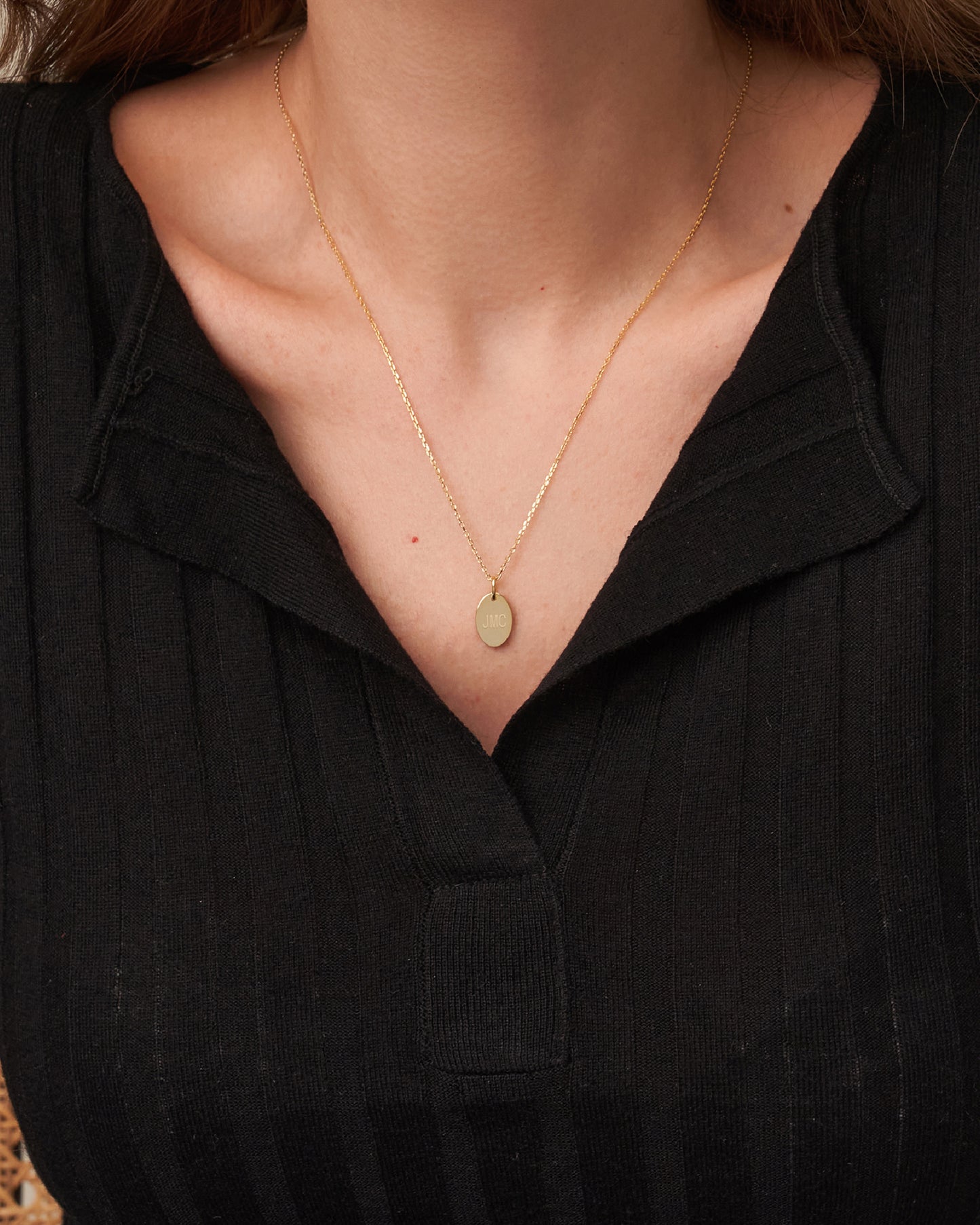 OVAL NAME TAG NECKLACE