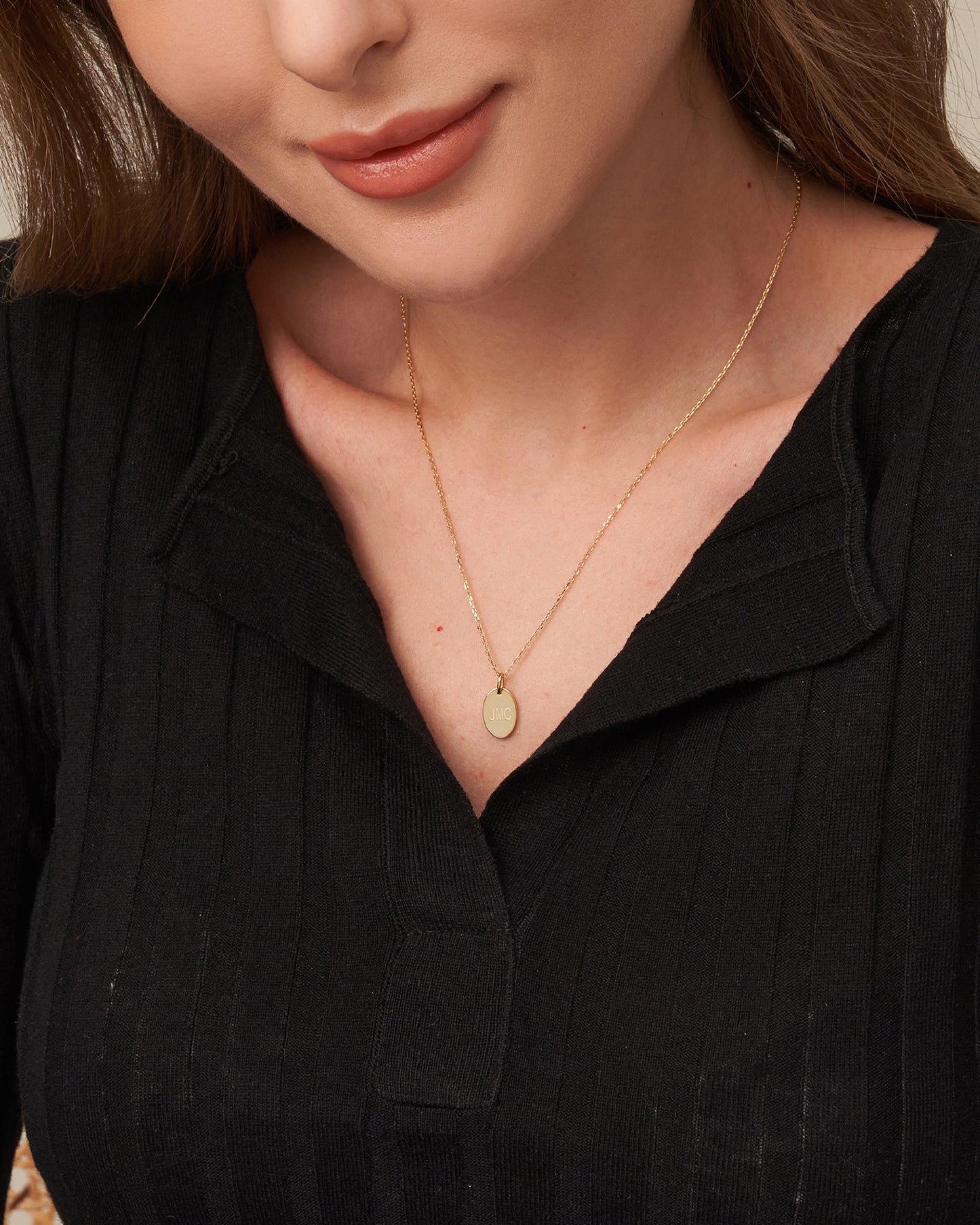 OVAL NAME TAG NECKLACE