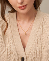 OLD ENGLISH INITIAL NECKLACE WITH CURB CHAIN