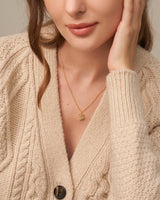 OLD ENGLISH INITIAL NECKLACE WITH CURB CHAIN