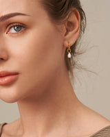 LAILA PEARL DROP HOOP EARRINGS
