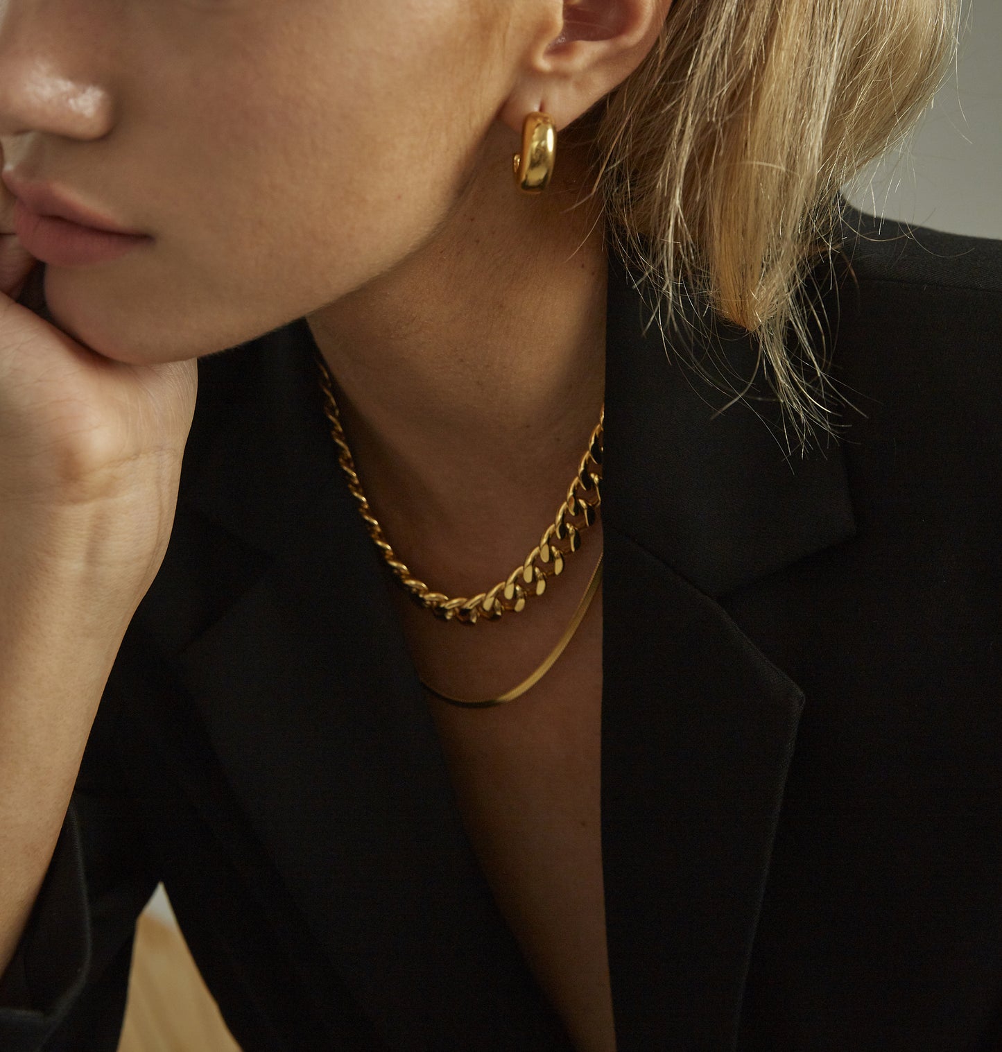 KAHLEA BOLD CURB NECKLACE