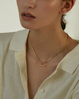 AILIN T BAR CHARM NECKLACE