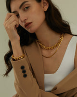 KAHLEA CURB CHAIN NECKLACE & BRACELET