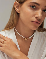 TOGGLE CLASP PEARL CHOKER