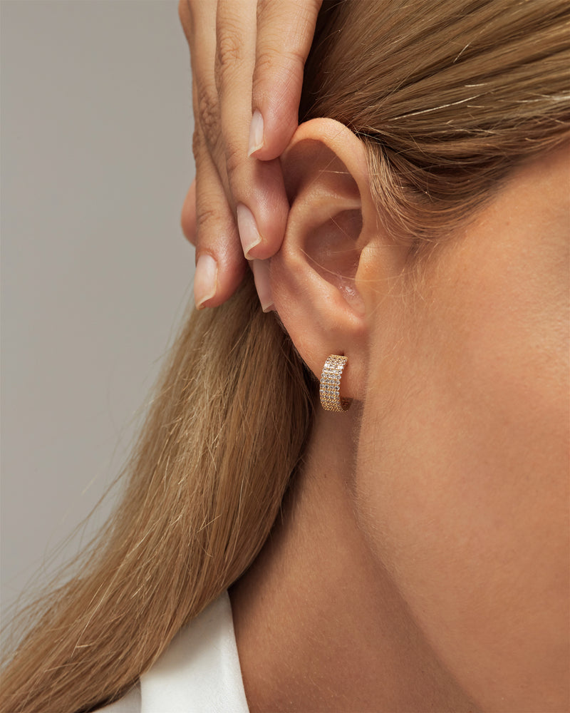 KIRA PAVE HOOP EARRINGS