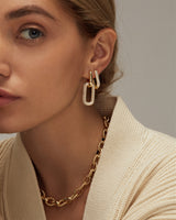 NORAH CUBIC RECTANGLE HOOPS