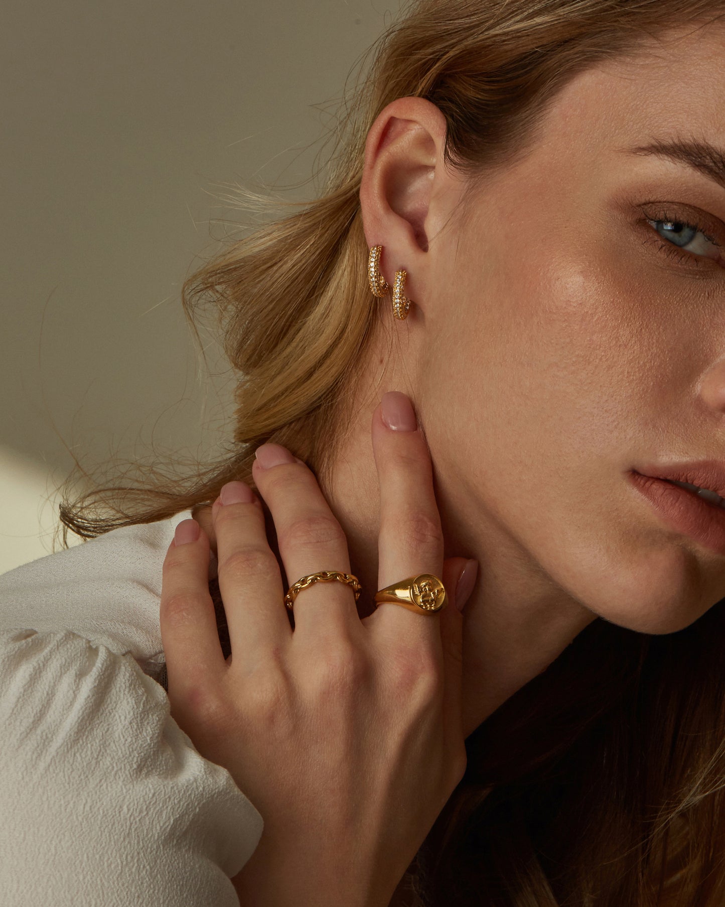 LUCIA CUBIC PAVE HOOPS