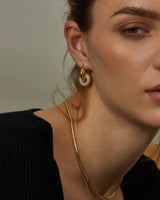 LUCILLE CZ DANGLE DOUBLE HOOPS