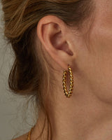 ALINA TWISTED OVAL HOOPS