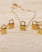 THIA INITIAL PADLOCK NECKLACE